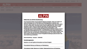 What Alpin.de website looks like in 2024 