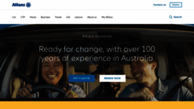 What Allianz.com.au website looks like in 2024 