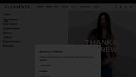 What Allsaints.com website looks like in 2024 