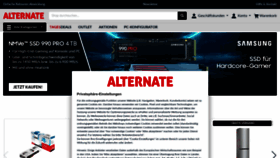What Alternate.de website looks like in 2024 