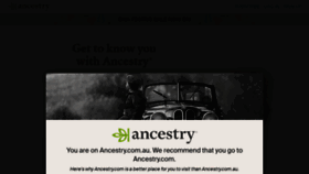 What Ancestry.com.au website looks like in 2024 