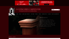 What Aconcordcarpenter.com website looks like in 2024 