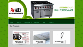 What Allycatering.com website looks like in 2024 
