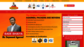 What Agarwalpackers.in website looks like in 2024 
