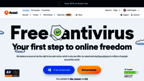 What Avast.com website looks like in 2024 