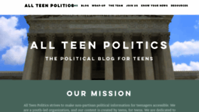 What Allteenpolitics.com website looks like in 2024 