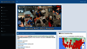 What Animecons.com website looked like in 2024 (1 year ago)