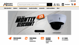 What A1securitycameras.com website looks like in 2024 
