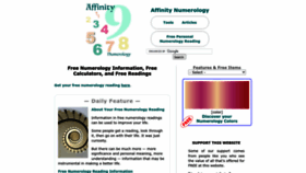 What Affinitynumerology.com website looks like in 2024 