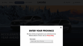 What Acura.ca website looks like in 2024 