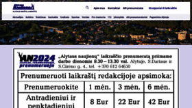 What Alytausnaujienos.lt website looks like in 2024 