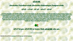 What Apap.de website looks like in 2024 