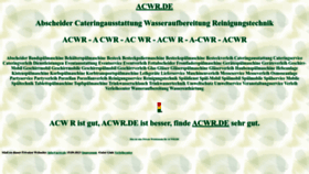 What Acwr.de website looks like in 2024 