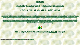 What Apig.de website looks like in 2024 