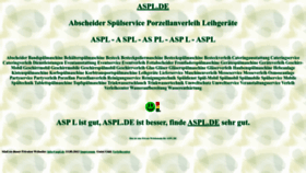 What Aspl.de website looks like in 2024 
