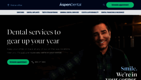 What Aspendental.com website looks like in 2024 