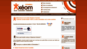 What Axeomconseil.com website looks like in 2024 