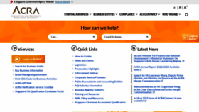 What Acra.gov.sg website looks like in 2024 