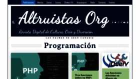 What Altruistas.org website looks like in 2024 