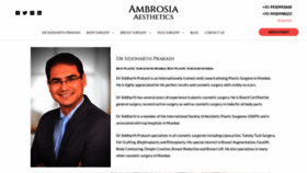 What Ambrosiaaesthetics.com website looks like in 2024 