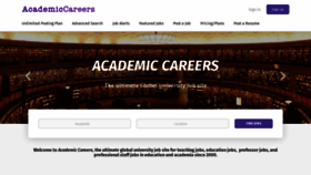 What Academiccareers.com website looks like in 2024 