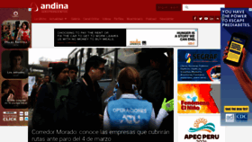 What Andina.pe website looks like in 2024 
