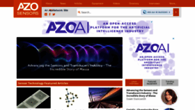 What Azosensors.com website looks like in 2024 
