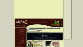 What Alphadictionary.com website looks like in 2024 