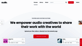 What Audio.com website looks like in 2024 