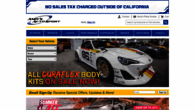 What Andysautosport.com website looks like in 2024 