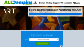 What Alldomains.hosting website looked like in 2024 (1 year ago)