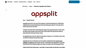 What Appsplit.com website looks like in 2024 