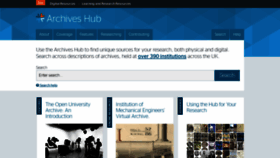 What Archiveshub.ac.uk website looks like in 2024 