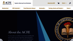 What Acfe.com website looks like in 2024 