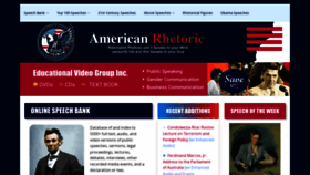 What Americanrhetoric.com website looks like in 2024 