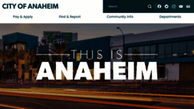 What Anaheim.net website looks like in 2024 