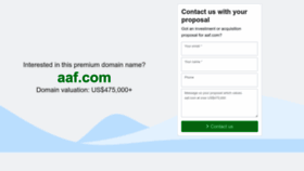 What Aaf.com website looks like in 2024 