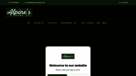 What Alpineshemp.com website looks like in 2024 