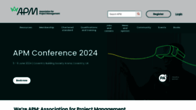 What Apm.org.uk website looks like in 2024 