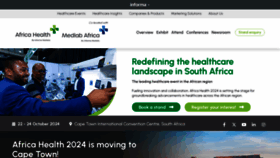 What Africahealthexhibition.com website looks like in 2024 