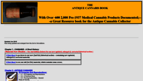 What Antiquecannabisbook.com website looks like in 2024 
