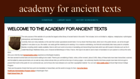 What Ancienttexts.org website looks like in 2024 