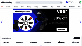 What Albeebaby.com website looks like in 2024 