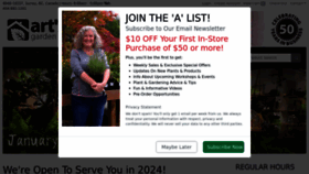 What Artsnursery.com website looked like in 2024 (1 year ago)