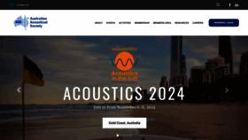 What Acoustics.asn.au website looks like in 2024 