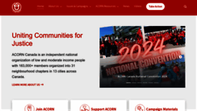 What Acorncanada.org website looks like in 2024 