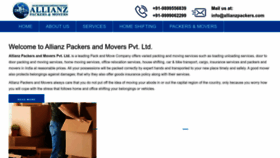What Allianzpackers.com website looks like in 2024 