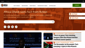 What Africacheck.org website looks like in 2024 