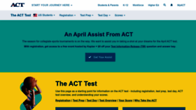What Actstudent.org website looks like in 2024 