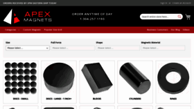 What Apexmagnets.com website looks like in 2024 